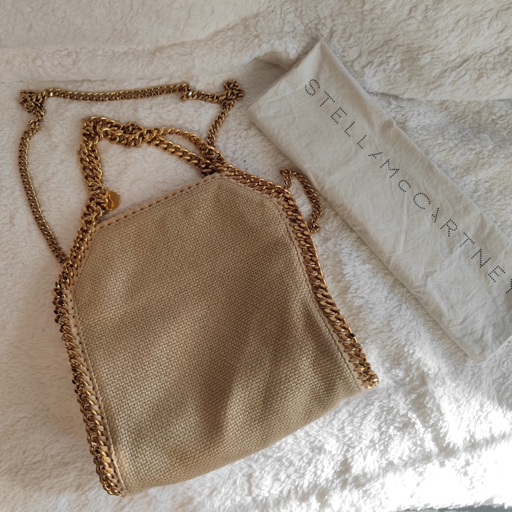 Stella McCartney Tiny Metallic Falabella Fold Over Sling Bag